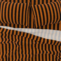 Distress Stripe Black Burnt Orange