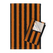 Distress Stripe Black Burnt Orange