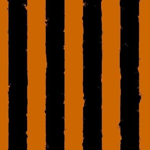 Distress Stripe Black Burnt Orange