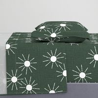 Custom Christmas Tree Green Suns linen