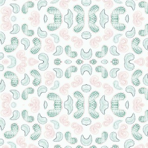 Pastel Paisley - Green and Pink - Preppy - Baby