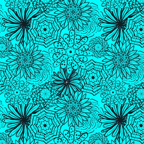 Flower Power Teal