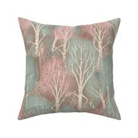 whimsy forest with dancing trees wallpaper- light - medium scale