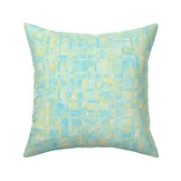 FMB2 - Mod Fractured Plaid  in Yellow and Aqua Blue Pastels