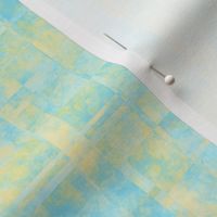 FMB2 - Mod Fractured Plaid  in Yellow and Aqua Blue Pastels