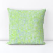 MPYX8- Mod Fractured  Marble Plaid in Lime Green and Blue PastelsPastel Blue and Lime Green