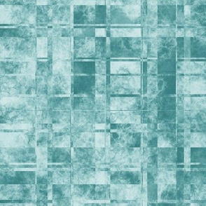MPYX13 -  Scattered Contemporary Plaid in Tones of Teal