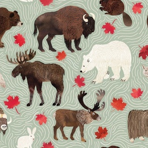 Chocolate Moose and Syrupy Maple - green large scale