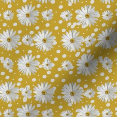 Summer Daisy Golden Background