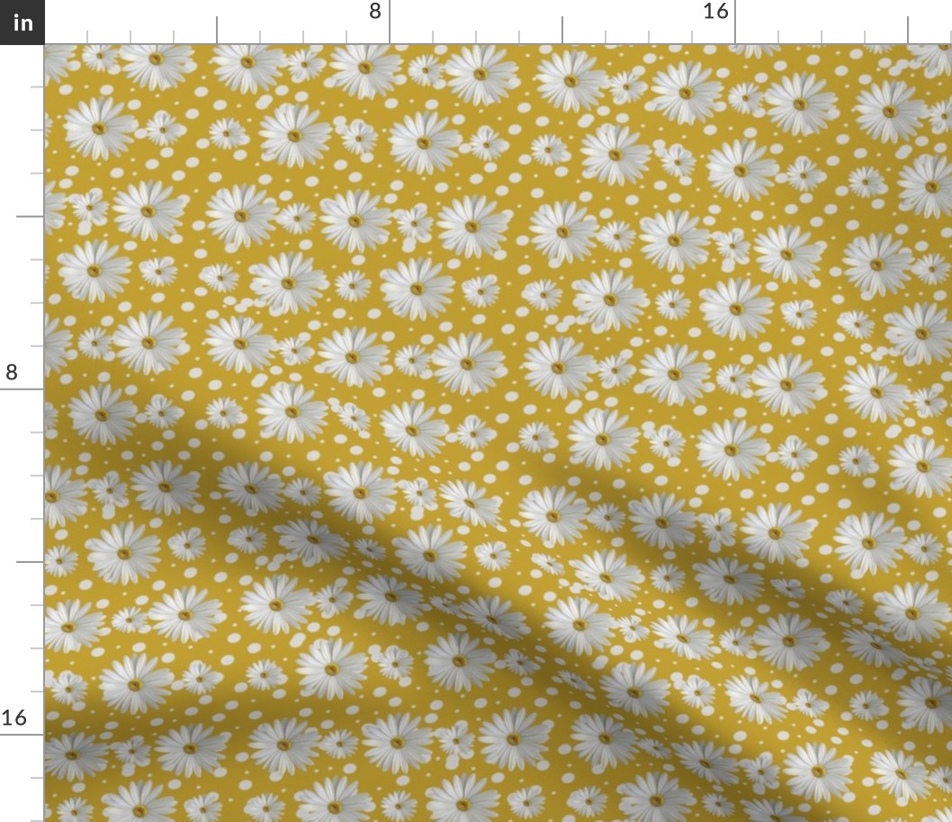 Summer Daisy Golden Background