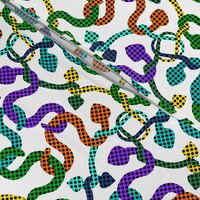 Dotty Snakes and Adders on White