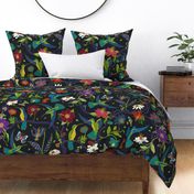 Hummingbirds and Passion flowers - cloisonne - Jumbo