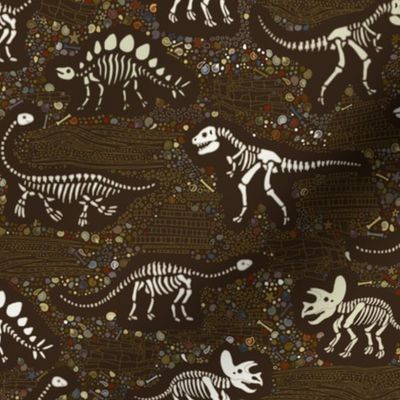 Dinosaur Fossils - Brown - Small