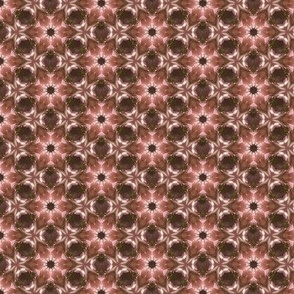 (small) Pink and Brown Kaleidoscope  Geo texture // small scale // hexagonal // neutral natural palette 