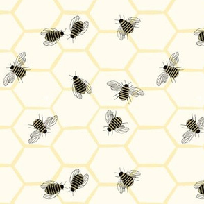 Save the bees // Bees and honeycomb / Bees and beehive
