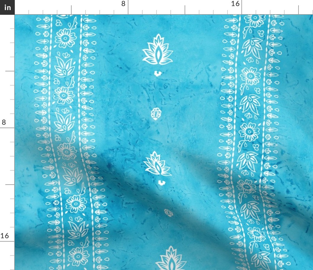 Nila - Indian Block Print on Tie Dye