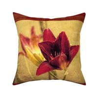 Antique Lily wall-hanging pillow panel