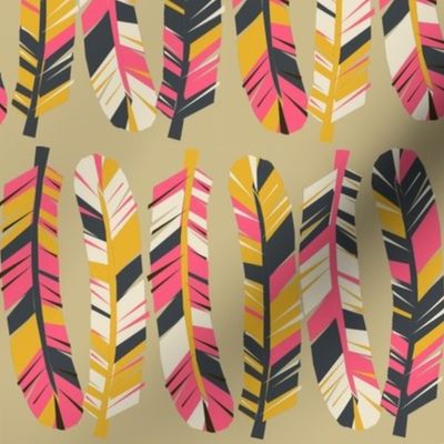 feathers // boho trendy fashion print girly feathers tribal southwest pattern