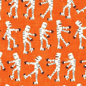 mummies walking - Mummy halloween -  orange - LAD20