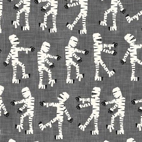 mummies walking - Mummy halloween -  grey - LAD20