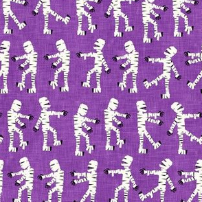 (small scale) mummies walking - Mummy halloween -  purple - LAD20