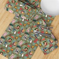 Christmas Story Fabric_Mint Chocolate