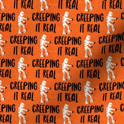 creeping it real - mummy - halloween - orange - LAD20