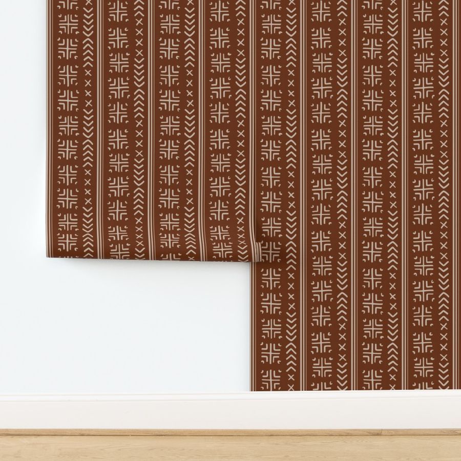 Mud Cloth Criss-Cross // Brown