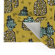 pineapple // geo geometric hand-drawn sweet golden yellow tropical hawaii exotic fruit fruits sweet summer