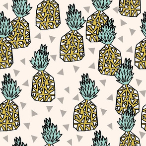 pineapple // pineapples sweet summer fruits tropical pineapple sweet geo geomtric tropical design