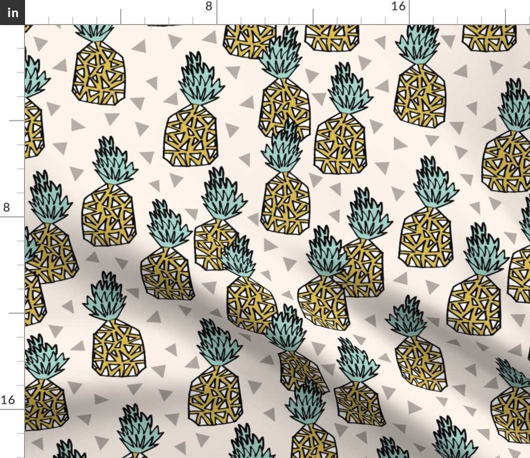 pineapple // pineapples sweet summer fruits tropical pineapple sweet geo geomtric tropical design