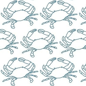 large crabs with navy outline