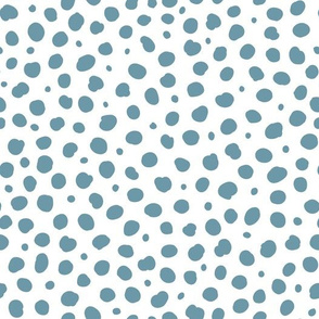  Cheetah Spots - Steel Blue on White