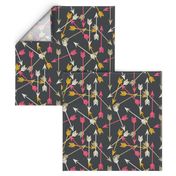 arrows // tribal southwest tribal design scattered arrows illustration pattern