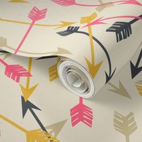 arrows scattered // cream southwest girly trendy tribal print for girls decor