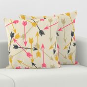 arrows scattered // cream southwest girly trendy tribal print for girls decor