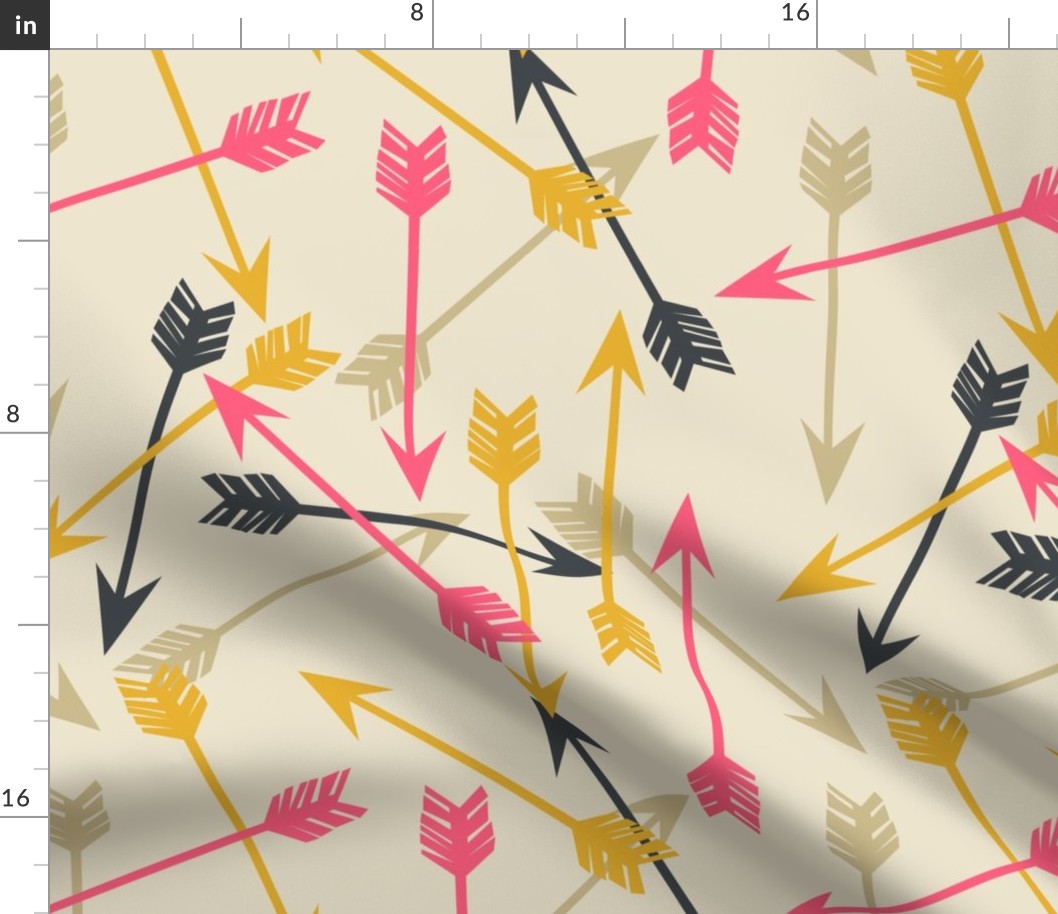 arrows scattered // cream southwest girly trendy tribal print for girls decor