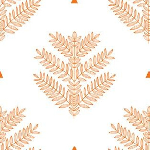 Orange Calm Leaves with Rectangles