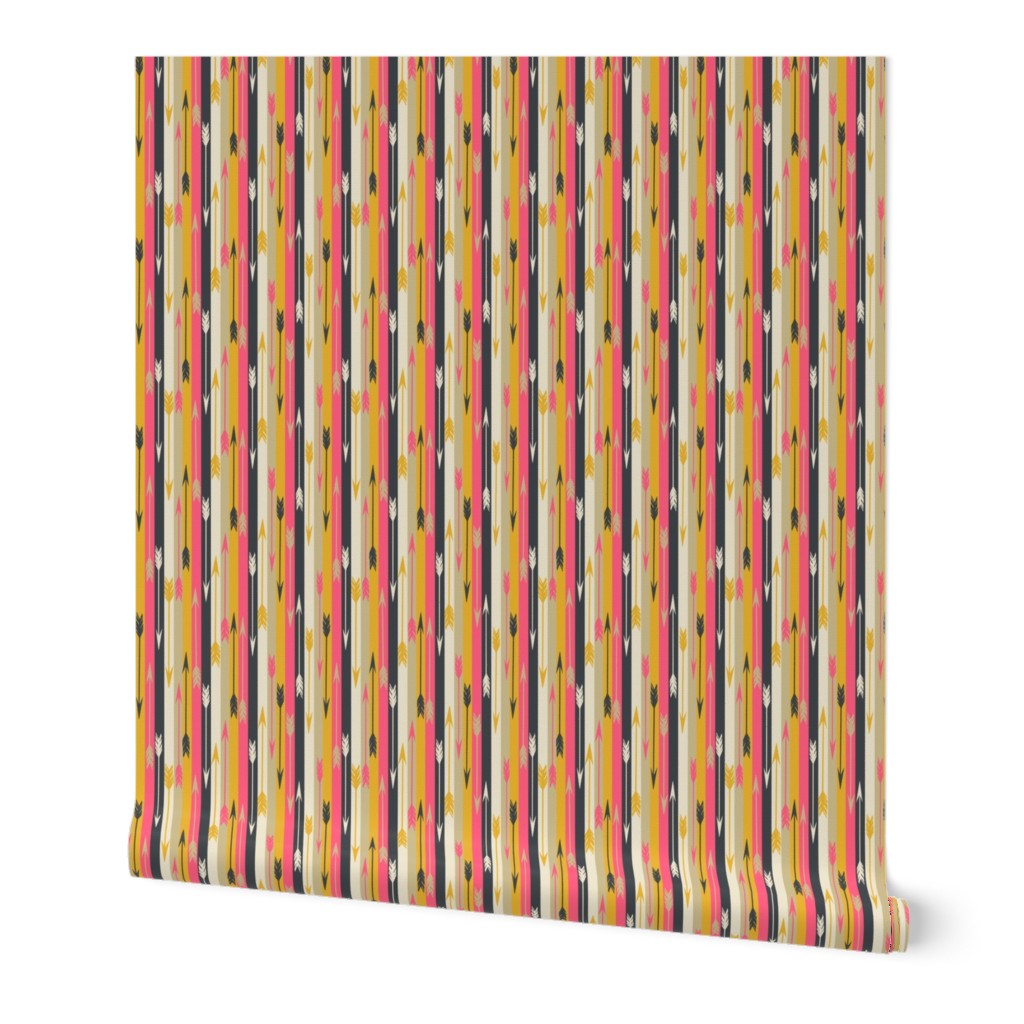 arrow stripes // stripe fabric with arrows trendy feathers and arrows southwest stripe design