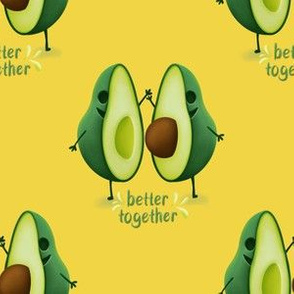 Better Together Avocado Love on Yellow