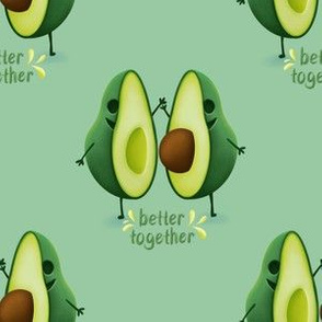 Better Together Avocado Love on Green