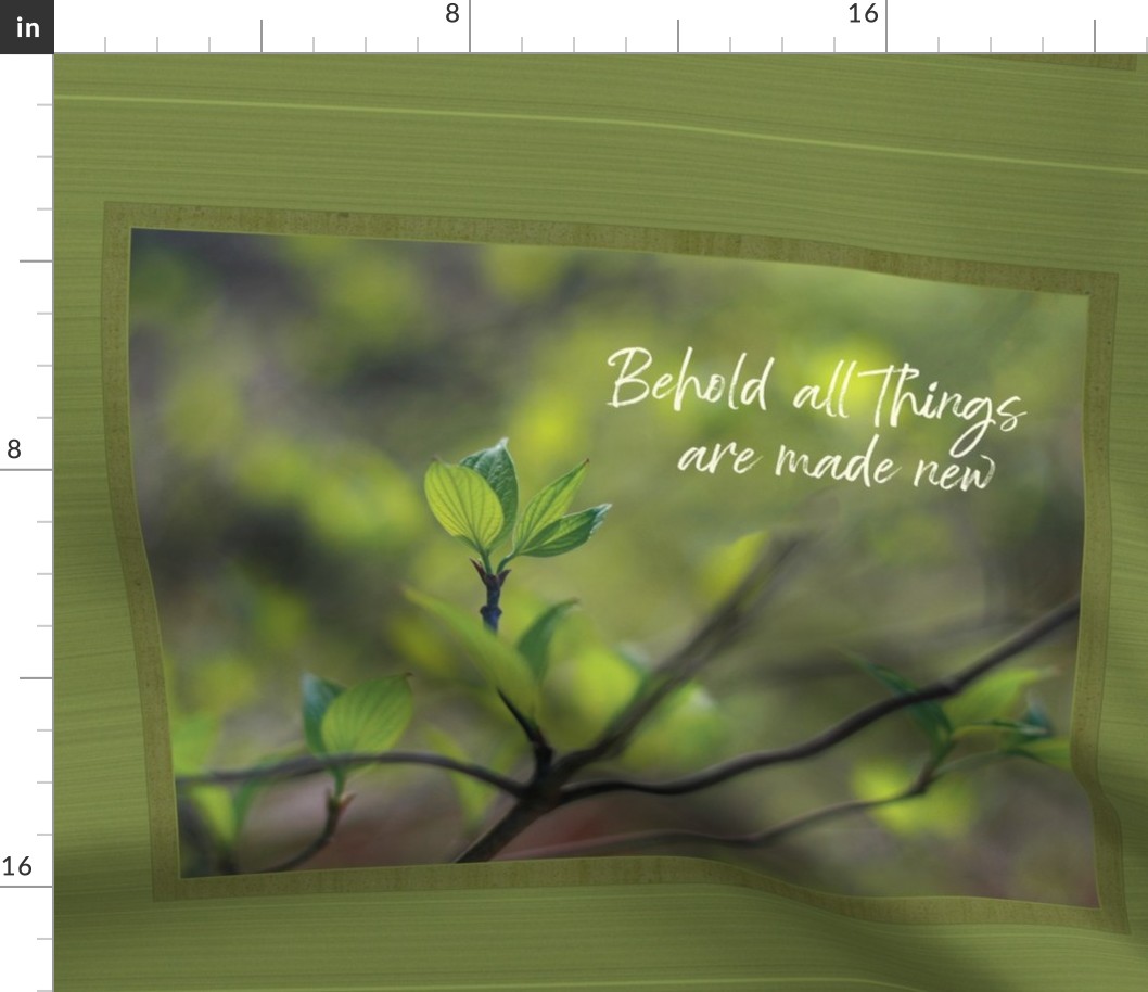 013 All things new, Spring ,Dogwood, green, wall hanging, pillow