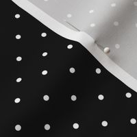 White Polka Dots on Black