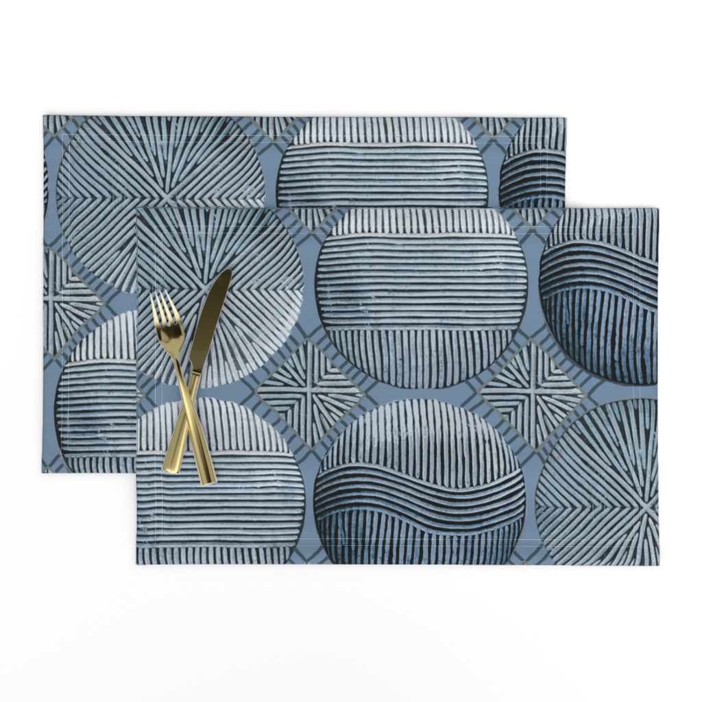 Tribal Shields - Blue - Design 1016593 - Bedroom Wallpaper