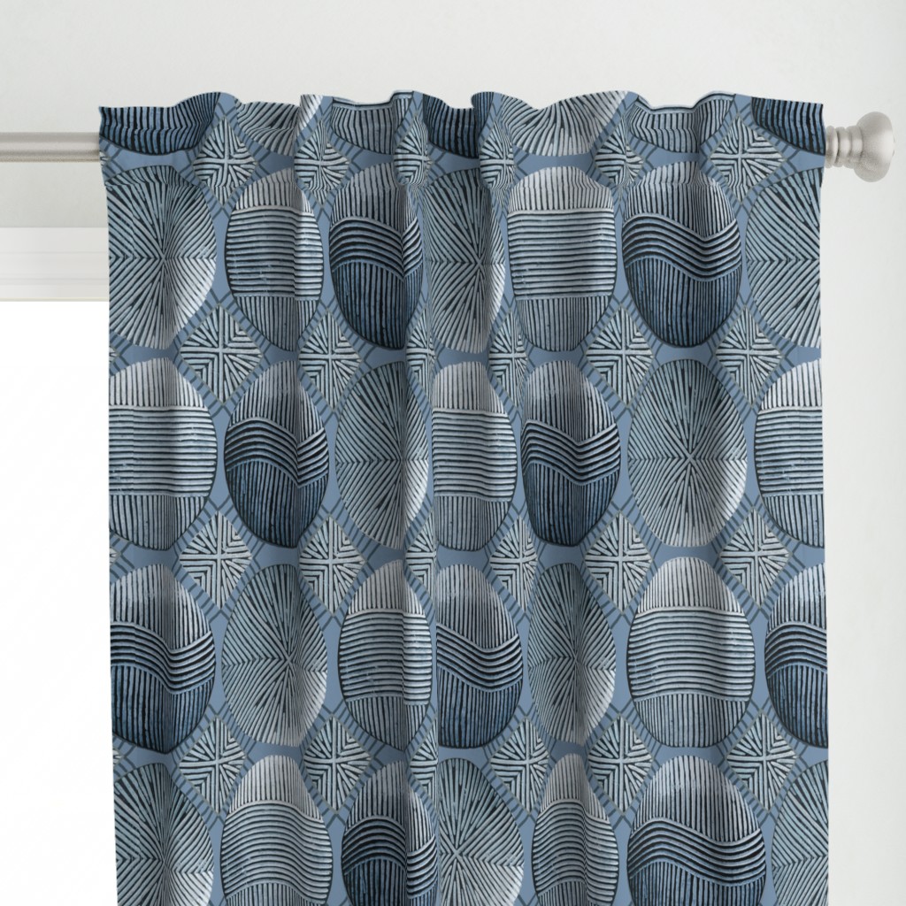 Tribal Shields - Blue - Design 1016593 - Bedroom Wallpaper