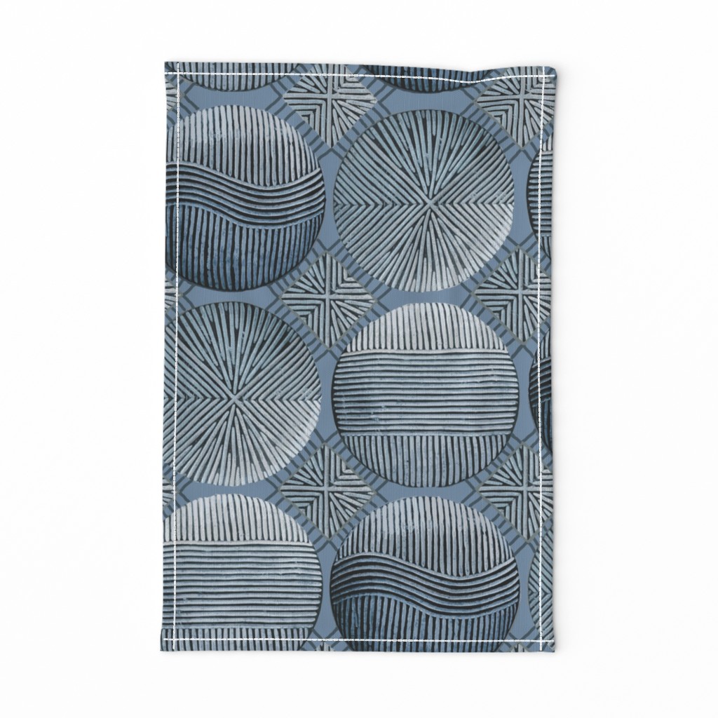 Tribal Shields - Blue - Design 1016593 - Bedroom Wallpaper