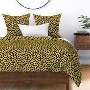 black and  yellow dots // black and yellow cheetah spots spot inky dots