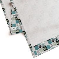 1.5 inch MomLife//Naps//Cactus - Turquoise - Wholecloth Cheater Quilt