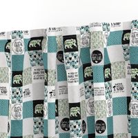 1.5 inch MomLife//Naps//Cactus - Turquoise - Wholecloth Cheater Quilt