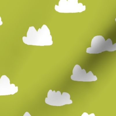 clouds // celery green cool scandi gender neutral clouds